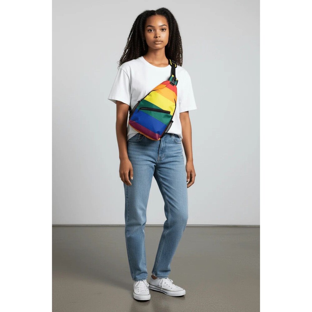 Rainbow Pride Crossbody Sling Bag - LGBTQ+ Pride Shoulder Bag - Picture 3 of 3